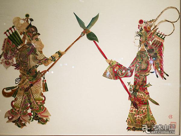 《穆桂英挂帅》皮影雕镂 汪天稳(第五届)陕西 材质:牛皮