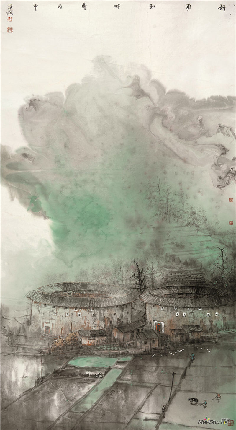 闽壑烟岚——梁明大泼彩山水画展