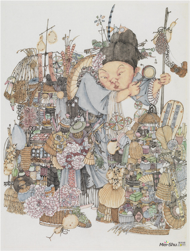 成都市工笔画会副会长,东方艺术绘画院副院长